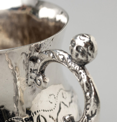 Charles II (Carolean) Restoration Period Silver Porringer - Ralph Leeke
